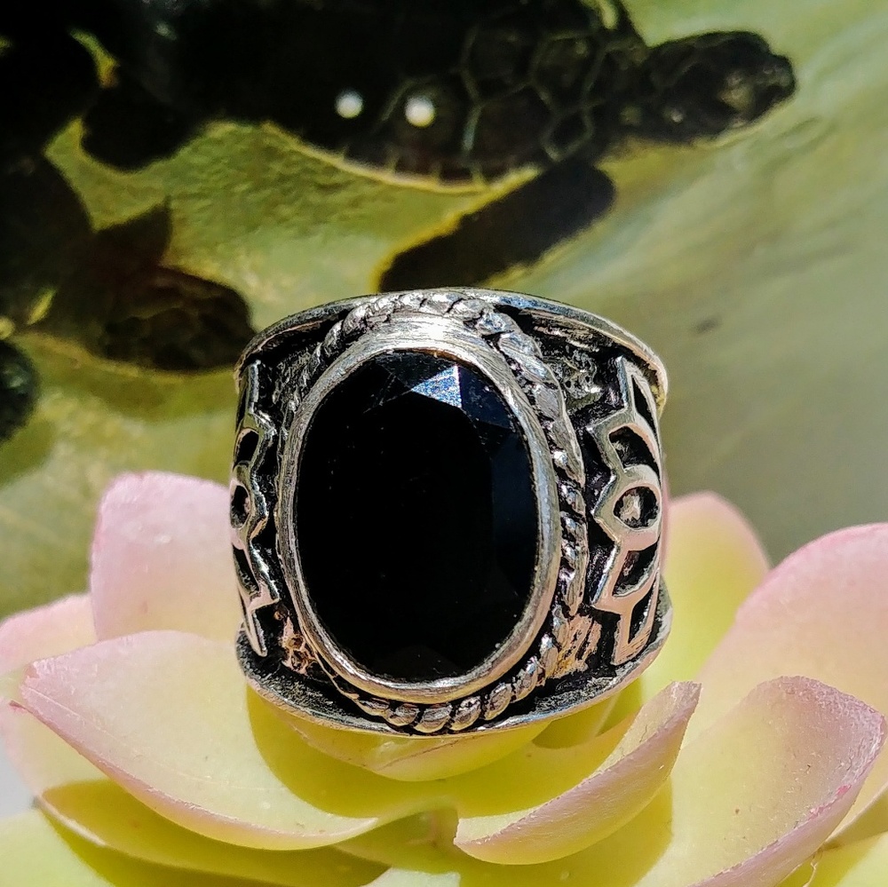 🎉HP🎉 Mexican Black Onyx Ring